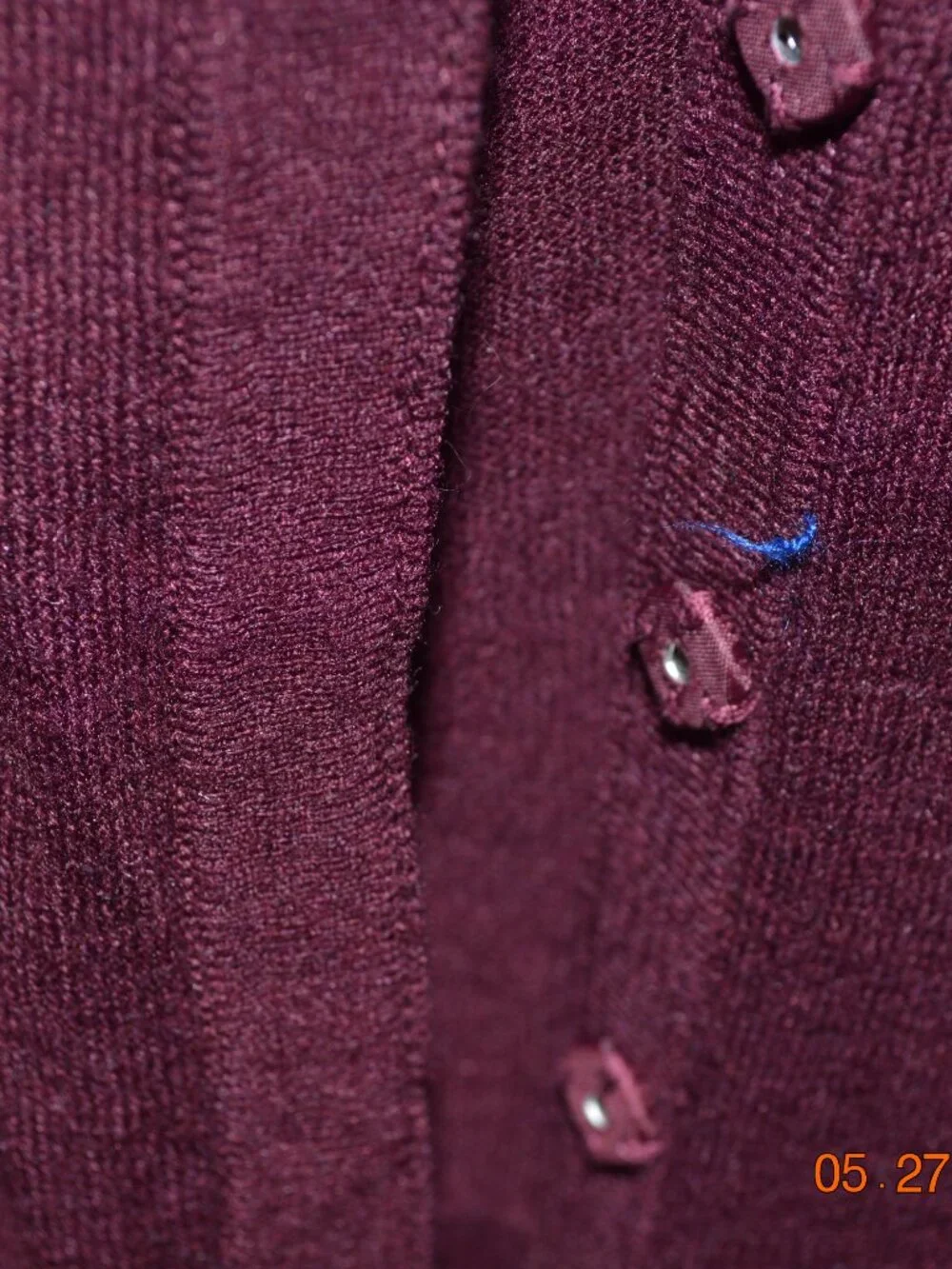 White House Black Market Women’s Large Burgundy Button Down Cardigan